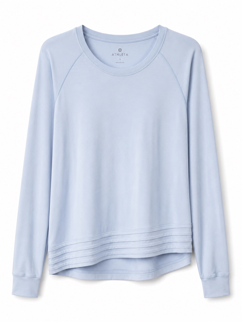 Athleta Light Blue Women's Long-Sleeve Crewneck Top